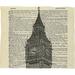 Deny Designs Big Ben on Dictionary Paper Throw Microfiber/Fleece/Microfiber/Fleece | 50 H x 60 W in | Wayfair 57949-flemed