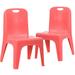 Isabelle & Max™ Demitri 11" Classroom Chair Plastic in Orange/Pink | 21.5 H x 12 W x 13.75 D in | Wayfair DB58149FAE794D68875805B5C74E39A6