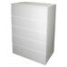 Orren Ellis Ahalya 5 Drawer Chest Wood in White | 47 H x 36 W x 20 D in | Wayfair FD04F7AA05CF454E8A160A88BCBDDEA4