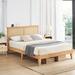Bay Isle Home™ Stavern Mid Century Natural Platform Bed Wood in Gray | 41 H x 57 W x 79.5 D in | Wayfair 0B6D2FE2AC3C4D9D9D9DD6A5CDB8E4B9