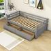 Red Barrel Studio® Genris Twin 2 Drawer Daybed in Gray | 26 H x 41 W x 79 D in | Wayfair BFC1465E81B14CA0A52842B7E3A0D5F0