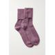 Johnstons of Elgin - Ribbed Cashmere-blend Socks - Pink