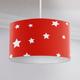 HLC Girls Boys Kids Stars Retro Red Ceiling Table Lamp Shade Cylinder Drum Lampshade