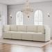 Modern Modular Reversible Sectional 4 Piece Linen Sofa Couch Optional in Free Combination