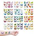 24pcs Temporary Tattoos for Kids Anime Cartoon Tattoos for Boys Girls Birthday Party Supplies Decorations DIY Waterproof Game Tattoos Stickers Best Friends Gift - butterfly