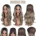 Fnochy Black 2023 Friday Deals Health and Beauty Products Wig Long Curly Hair Brown Gray Gradient Big Wave Wig