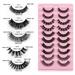 Gzwccvsn False Eyelashes Russian Strip Eyelashes Natural Faux Eyelashes Eyelashes Slim And 10mm False Eyelashes 10 Pairs Pack false eyelashes