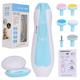 Baby Nail Trimmer Electric Baby Nail Clipper Baby Nail File with LED Light Addtional Replacement Heads Newborn Toddler Toes and Fingernails Trim and Polish