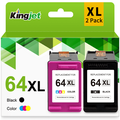 64 Ink for HP 64 Ink Cartridges for HP Ink 64 for HP 64XL Ink Cartridges Combo for HP Envy Photo 7855 7155 6255 7164 7830 7858 7800 6230 7120 Tango Printer (Black Tri-Color)