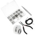 Jewelry Making Earring Diy Kit Repair Accessories Set Necklace Jump Lobster Clasps Supplies Findings Open Starter Tools