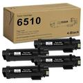 6510 / 6515 Extra High Capacity 6510 Toner Cartridge Blakc 4-PK 106R03480 Replacement for Phaser 6510 WorkCentre 6515 Printer Toner Cartridge