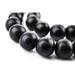 TheBeadChest 12mm Natural Round Wood Beads Wooden Beads Loose Wood Spacer Beads for DIY Jewelry Making 4 Sizes (8mm 10mm 12mm 20mm) - Black