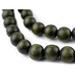TheBeadChest 12mm Natural Round Wood Beads Wooden Beads Loose Wood Spacer Beads for DIY Jewelry Making 4 Sizes (8mm 10mm 12mm 20mm) - Green - Olive