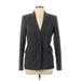 Calvin Klein Blazer Jacket: Below Hip Gray Print Jackets & Outerwear - Women's Size 10