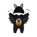 Jkerther Baby Boys Girls Bat Wing Halloween Romper Jumpsuit Bodysuit + 3D Ear Hat Newborn Outfits Set Costume Clothes