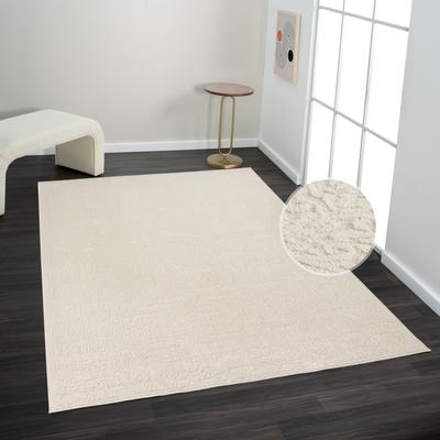 Teppich MY HOME "Selin" Gr. 3, beige (cream), B:120cm H:9mm L:180cm, Kunstfaser, Teppiche, dezenter Glanz, Schrumpf-Garn-Effekt, im Vintage-Look, dichte Qualität Image