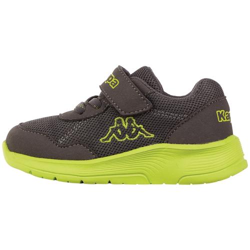 Sneaker KAPPA Gr. 20, bunt (grey, lime) Kinder Schuhe Sneaker in kinderfußgerechter Passform