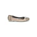 Tod's Flats: Ballet Chunky Heel Casual Tan Shoes - Women's Size 40 - Closed Toe