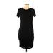 INC International Concepts Casual Dress - Sheath Crew Neck Short sleeves: Black Print Dresses - Women's Size Medium
