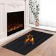 TOHONFOO Upgraded Hearth Rugs for Fireplaces Fire Resistant, 24×42Inch Fireproof Fireplace Mat Protects Floors, Decks and Patios from Sparks Embers, Black