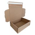 MEG4TEC Pack of 50 Brown C4 Boxes 12" x 9" x 4" Peel & Seal Postal Gift Shipping Box - Tear Open Adhesive Strip (30cm x 22.5cm x 10cm), E-Commerce - Requires No Glue or Tape, Eco-Friendly Recyclable