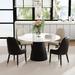 Everly Quinn Teferi Modern Round Dining Table Metal in White | 29.53 H x 59.06 W x 59.06 D in | Wayfair 2E72AC9DC4E34735885607AD4A880AFE