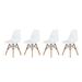 Hashtag Home Adelheid Side Chair Plastic/Acrylic in White/Brown | 32.2 H x 18.5 W x 21 D in | Wayfair EF54B4F12060422487086C474E042E8A