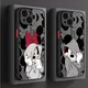 Coque de téléphone souple noire pour Apple iPhone coque Disney Minnie Mouse iPhone SE Poly 15