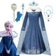 Disney-Robe de Princesse Elsa Frozen pour Fille Costume Cosplay ixde Carnaval d'Anniversaire