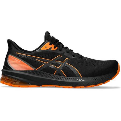 ASICS Herren Laufschuhe GT-1000 12 GTX, Größe 43 ½ in BLACK/BRIGHT ORANGE