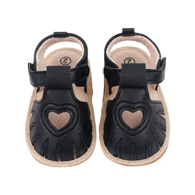 Sandales d'Été à Semelle Souple pour Bébé Fille de 0 à 18 Mois Chaussures de Marche Plates avec