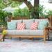 Cambridge Casual Carmel Teak Outdoor Sofa with Cushion