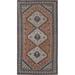 Geometric Bakhtiari Vintage Persian Area Rug Hand-Knotted Wool Carpet - 5'0" x 10'0"