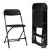 10Pcs Plastic Folding Chairs,Black