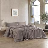 Dark Sky Reserve - Bamboo Linen Oversized Duvet Cover - Portugal Made - Driftwood Taupe