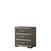 Grey Oak Bedside Table - USB Port, 3 Drawers, Modern Style - Suited for Bedrooms