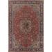 Vegetable Dye Tabriz Antique Persian Rug Bedroom Handmade Wool Carpet - 9'0" x 13'0"