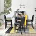 5-Piece Dining Set with Matching Chairs and Bottom Shelf - Dining Room Table with Chairs