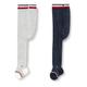 Tommy Hilfiger Unisex Baby Tights, Navy/Off White, 86/92 (2er Pack)