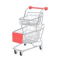 NUOLUX Cart Shopping Kids Grocery Mini Supermarket Trolley Kid Pink Basket Tiny Metal Small Toys Miniature Storage Toddler