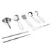 Kids Kitchen Metal Utensils Playset All Purpose Kitchen Tool Set - D 7pcs/Set