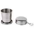 JINGT Stainless Steel Folding Telescopic Cup Pumping Portable Outdoor Camping Cup