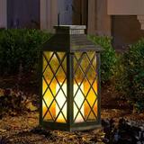 Outdoor Solar Garden Lantern Hanging Lantern LED Sparkling Flameless Candle Lantern with Solar Energy Lantern Lighting Decoration