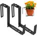 2Pcs Planter Box Brackets 16.5-23cm Adjustable Window Box Brackets Sturdy Heavy Duty Planter Box Holder Reusable Window Box Hanger malist Easy to Install for Outdoor Patio Garden Fence Balcony