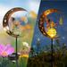 Pjtewawe Solar Garden LightsLed LightsMoon Angel Yard Light Garden Solar Lights Pathways Stake Lights Moon Fairy Glass Globe With Angel Decor Outdoor Decorative Lights Waterproofs For Walkway