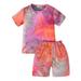 YDOJG Toddler Girls Outfit Set Kids Baby Spring Autumn Print Cotton Short Sleeve Tops Tshirt Shorts Outfits Clothes For 1-2 Years