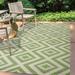 Sintra Diamond Tribal Green/Cream 5 ft. x 8 ft. Indoor/Outdoor Area Rug