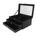 36 Slots Wooden Pen Display Storage Box Luxury 3 Layer PU Pen Case Glass Window Fountain Case Pen- Organizer 3