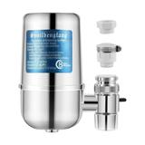 moobody Faucet Water Filter with 8-layer Cartridge Tap Water Filtration System Dual Output Water for Hard Water Reduces Fluoride Chlorine for Home Kitchen Bathroom