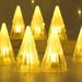 Deyuer 6 Pcs Candle Night Lights Crystal Mini Christmas Lights LED Night Lamps Home Table Decor Christmas Tree Decoration Kids Friend Gift New Year Present